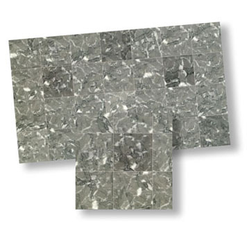 Dollhouse Miniature Tile, Grey Marble, 4Pk